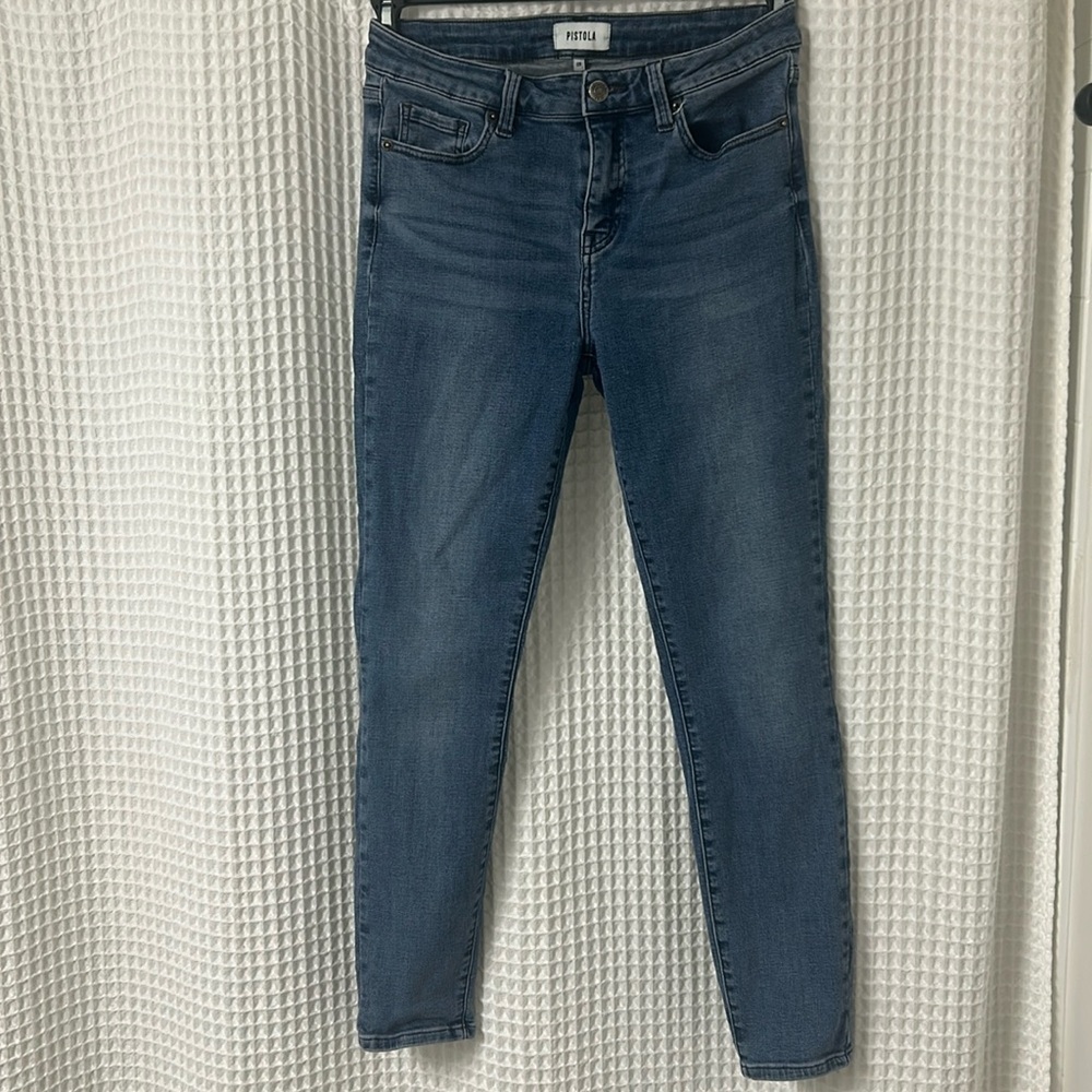 Pistola Jeans Womens Size 28 Blue Skinny Stretch Medium Wash Casual Denim Pants